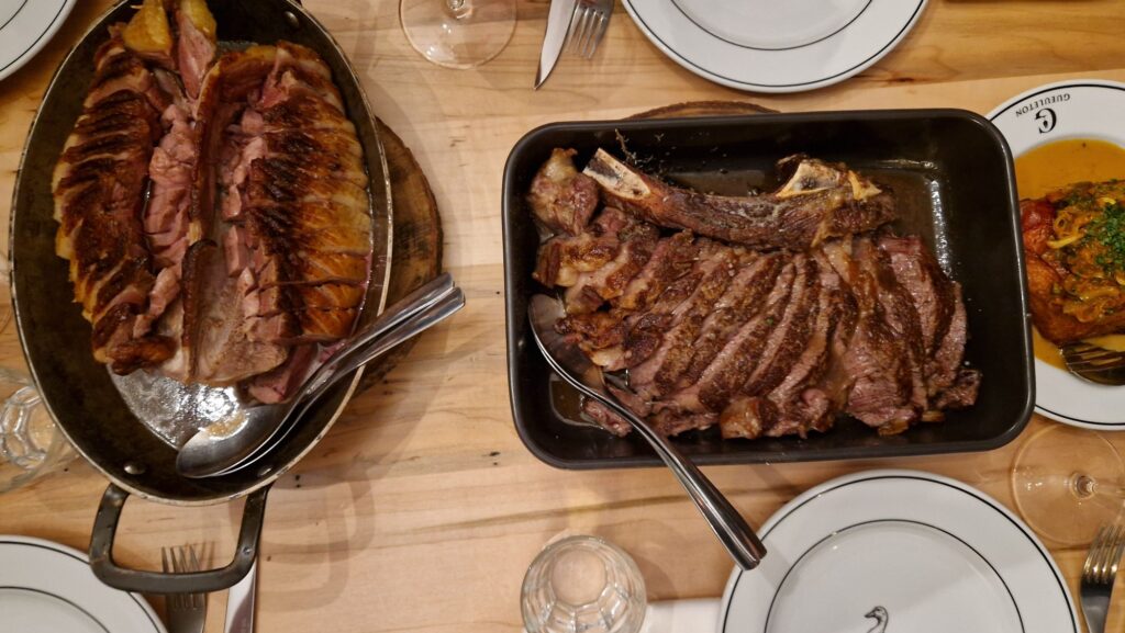 coffre de canard - cote de boeuf - gueuleton